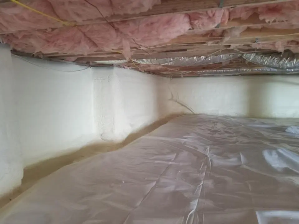 Crawl space encapsulation with closed-cell spray foam for Metal Roof Coating in Lehigh
